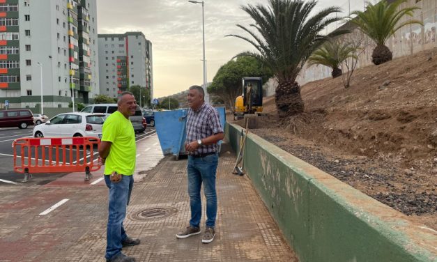 Telde realiza una actuación para evitar escorrentías en la calle Manuel Alemán Álamo del Valle de Jinámar