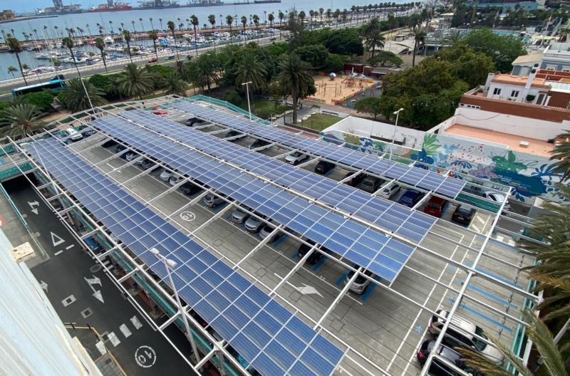 Las Palmas adjudica el proyecto de instalación de una planta de energía fotovoltaica  en el nuevo aparcamiento de Blas Cabrera Felipe