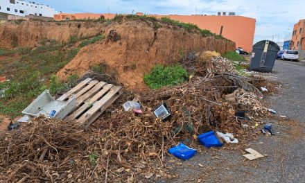 La calle Ahulagar en Callejón del Castillo (Telde): basura, baches y abandono