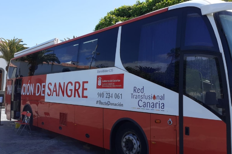 Una unidad móvil de donación de sangre del ICHH  estará esta semana en La Aldea de San Nicolás