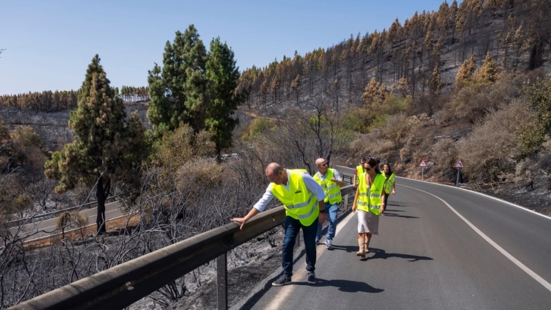El incendio de Tejeda deja daños en las carreteras por valor de 600.000 euros