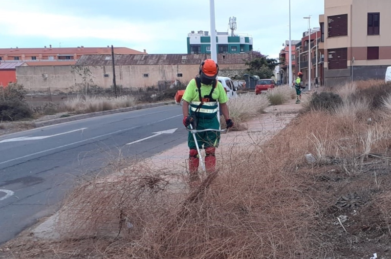 Telde realiza una jornada intensivas  de limpieza en Cánovas del Castillo
