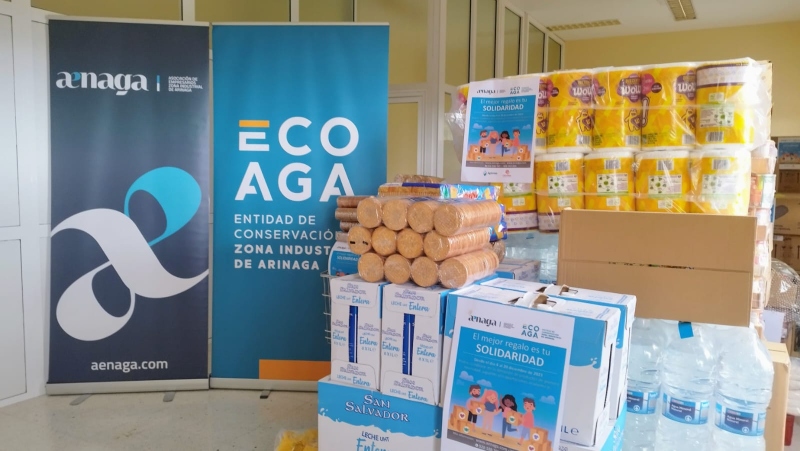 Ecoaga y Aenaga recogen 6.000 kilos de alimentos para las personas más necesitadas del municipio