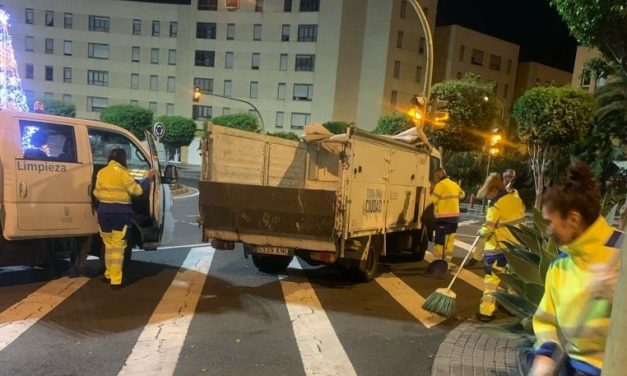 El Ayuntamiento de Las Palmas  recoge un total de 750 kilos de residuos en una Nochebuena