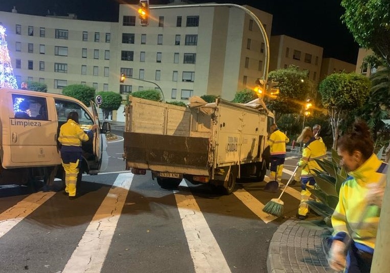 El Ayuntamiento de Las Palmas  recoge un total de 750 kilos de residuos en una Nochebuena