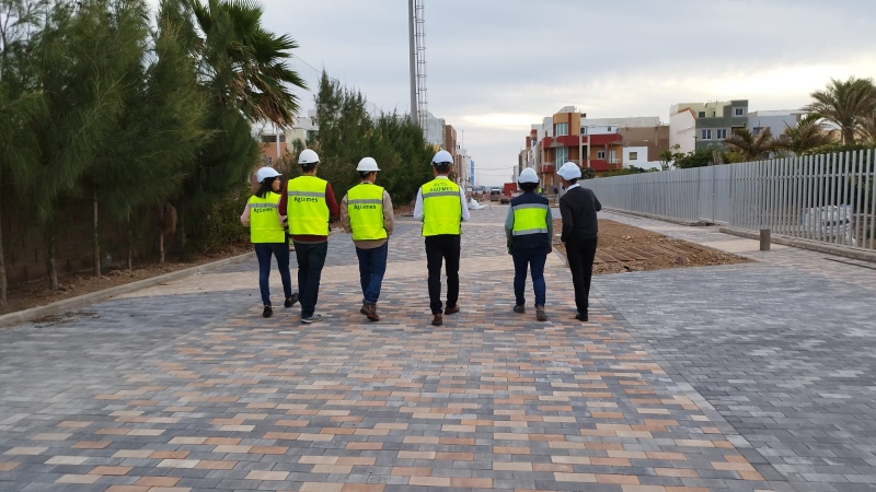 Las obras del nuevo corredor peatonal entre el Parque de Las Olas y el Risco Verde terminarán esta primavera