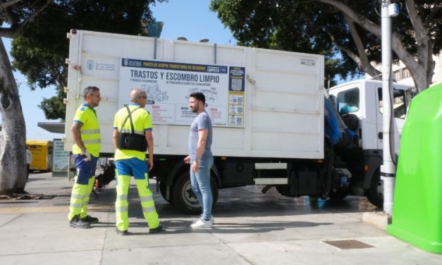 Las Palmas mejora los puntos de acopio transitorio con la recogida simultánea de trastos y escombros