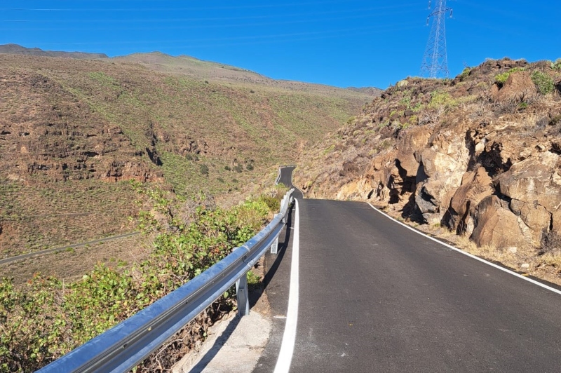 Se abre al tráfico el Camino a Guayadeque tras la realización de diversas obras de mejora de la seguridad vial