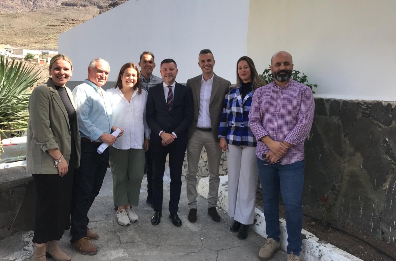 El consejero de Presidencia del Cabildo de Gran Canaria, Teodoro Sosa, realiza una visita a La Aldea de San Nicolás