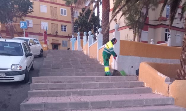Telde ejecuta un servicio intensivo de limpieza en San José de Las Longueras 