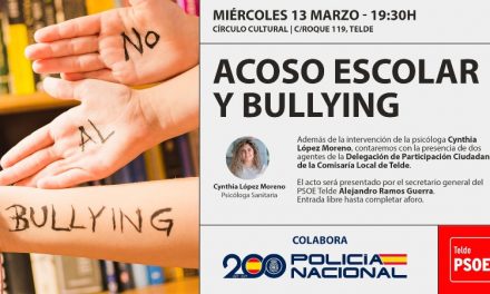 El PSOE Telde organiza una charla abierta sobre el acoso escolar y bullying
