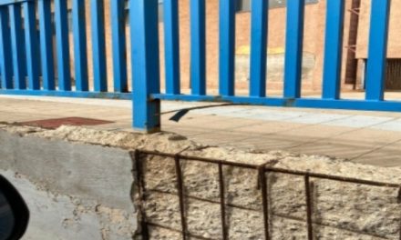 Nueva Canarias Telde denuncia el peligro de la obra inacabada del muro perimetral en el pabellón Rita Hernández