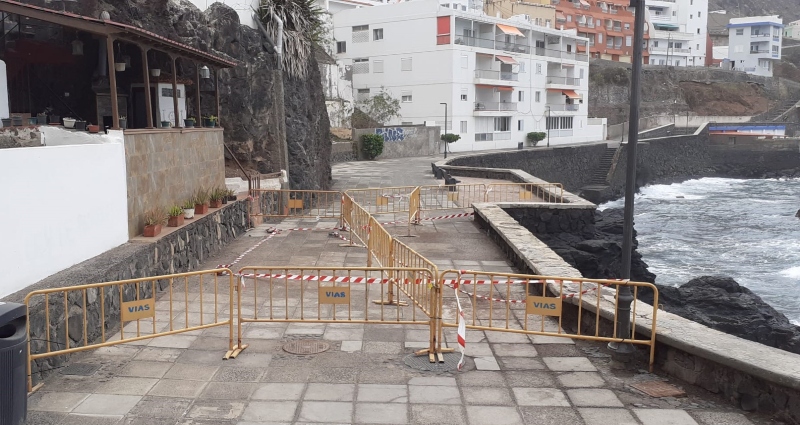 La Laguna aprueba las obras de emergencia para reparar el paseo del Arenisco, en Punta del Hidalgo