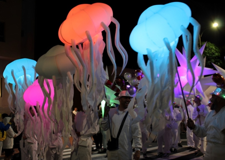 Las calles y plazas de Agüimes se engalanan de luz y color con el encendido de sus luces navideñas.