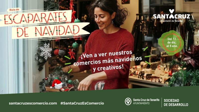 Este sábado concluye el plazo de inscripción en la Ruta de Escaparates de Navidad de Santa Cruz de Tenerife
