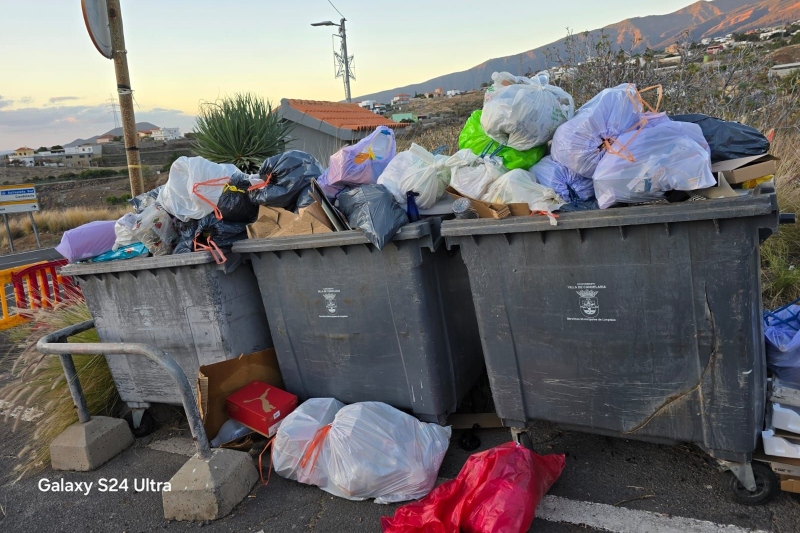 CC de Candelaria denuncia la mala gestión en la recogida de basura en el municipio