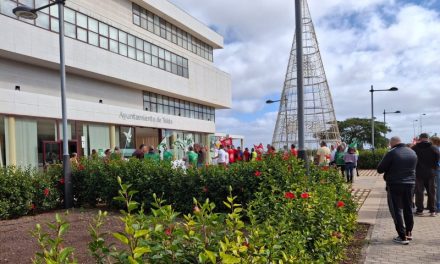UGT con el apoyo de Intersindical Canaria y  CSIF se concentran frente al Ayuntamiento de Telde