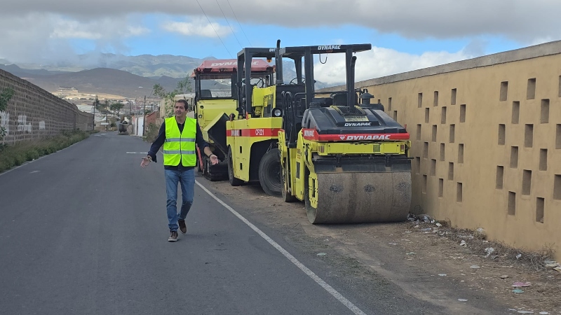 Telde reanuda el Plan de Asfaltado en el camino Jerez-Las Huesas