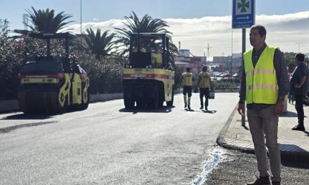 Telde continúa con el Plan de Asfaltado en Las Huesas
