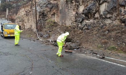 A pesar de las advertencias de los vecinos al ayuntamiento de Valsequillo y al Cabildo, han ocurrido peligrosos desprendimientos en zona de El Lomito, del Valle de San Roque