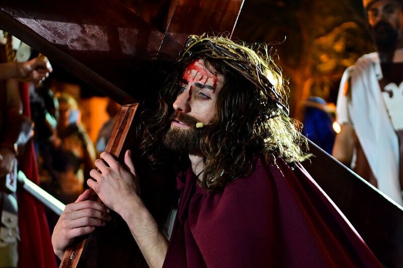 Unos 300 vecinos de Agüimes reviven este viernes la Pasión de Cristo