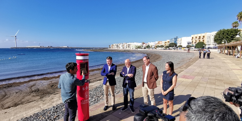 Arinaga se convierte en una de las 19 playas de Gran Canaria en contar con un tótem salvavida