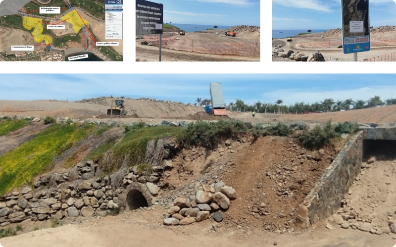 Ecologistas denuncian la destrucción de barrancos y la privatización encubierta de la playa del Hornillo por parte del grupo Lopesan
