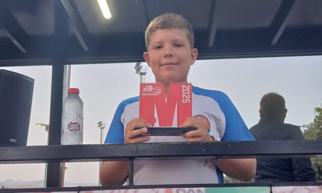 Martín Rodríguez Batista, joven teldense, campeón en la Batalla de Porteros de la Maspalomas Cup