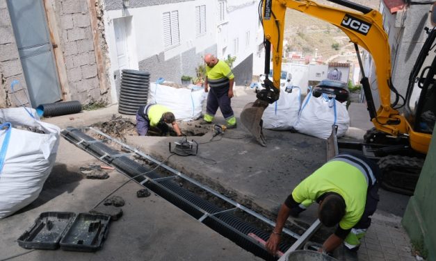 El Ayuntamiento de Las Palmas inicia las obras para mejorar la red de saneamiento en el barrio de Tenoya