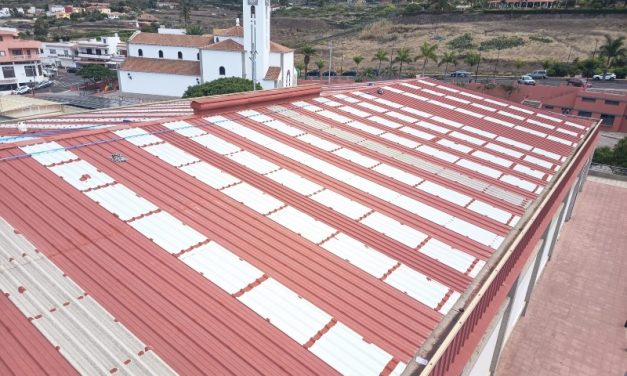 El Ayuntamiento de La Laguna finaliza las obras de acondicionamiento de la cubierta del pabellón de Valle de Guerra