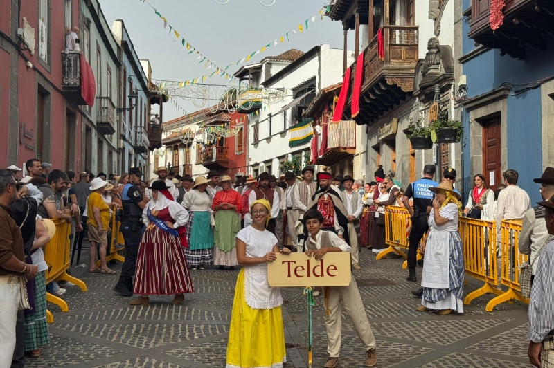 Telde acudió a la romería de Teror con más de 600 kilos de fruta y verdura 