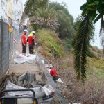 El Ayuntamiento de Las Palmas refuerza 120 metros de muro en la calle El Salvial del barrio de Tenoya
