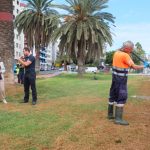 El dispositivo especial para la eliminación de grafitis y pintadas retira una media de 160 pintadas al mes en Las Palmas