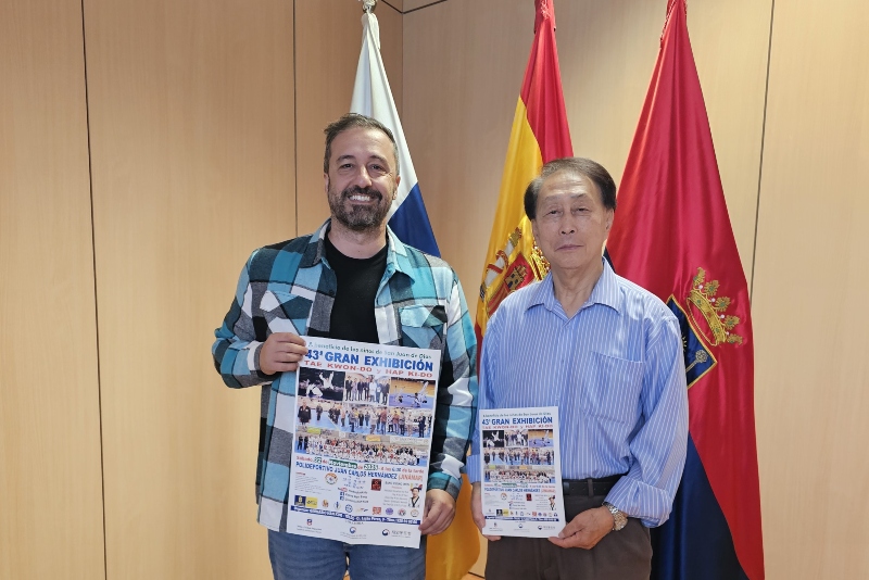 El alcalde de Telde muestra su apoyo a la 43 Gran Exhibición Tae Kwon-do y Hap Ki-do de este sábado