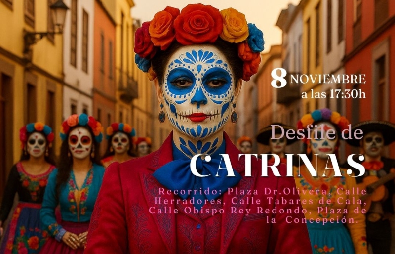 El desfile de catrinas en La Laguna pone este sábado el colofón a la iniciativa Patrimonio Cruzados