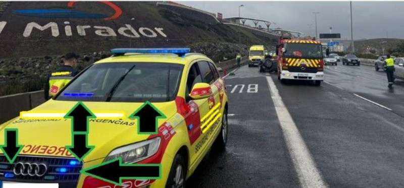 Posible caso de usurpación de funciones en un accidente de tráfico ocurrido en la GC-1