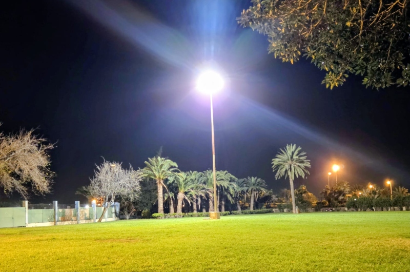 La Concejalía de Parques y Jardines de Telde impulsa la mejora de la iluminación en el Parque Urbano de San Juan