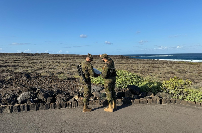 Personal del grupo táctico “Canarias” despliega en la isla de Lanzarote