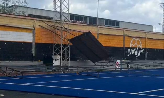 VOX Telde denuncia el abandono del campo de fútbol El Hornillo tras el paso de la borrasca Therese