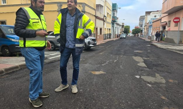 Telde reanudará el asfaltado en El Ejido a mediados de abril tras el aplazamiento por la borrasca
