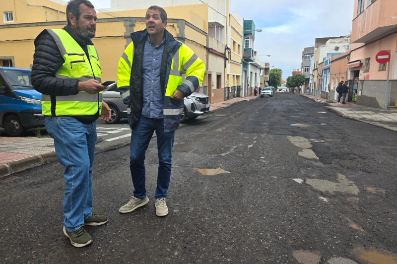 Telde reanudará el asfaltado en El Ejido a mediados de abril tras el aplazamiento por la borrasca
