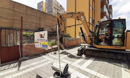 El Ayuntamiento de Las Palmas  continúa los trabajos para afianzar el muro de Miller Bajo afectado por la borrasca ‘Therese’