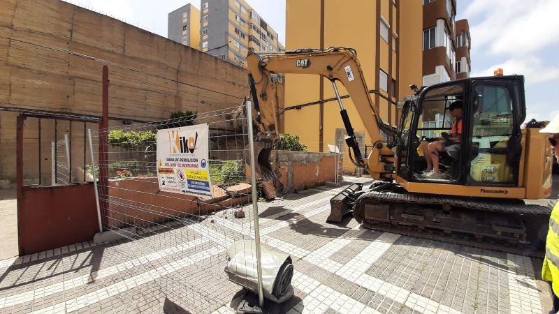 El Ayuntamiento de Las Palmas  continúa los trabajos para afianzar el muro de Miller Bajo afectado por la borrasca ‘Therese’