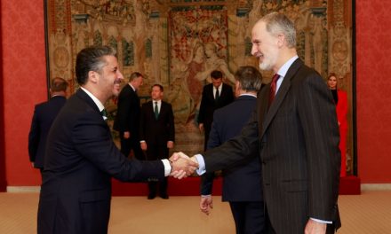 Luis Yeray Gutiérrez asiste a la recepción del rey Felipe VI al Grupo de Ciudades Patrimonio de la Humanidad
