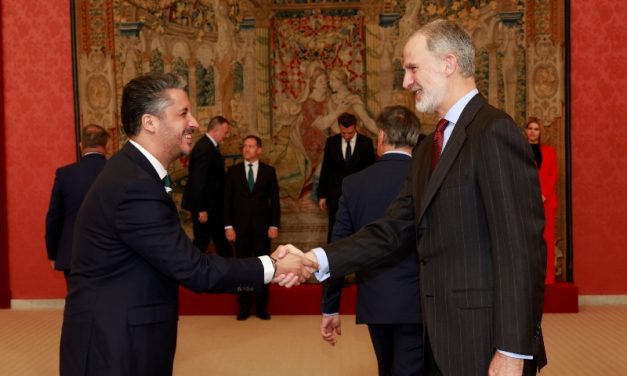 Luis Yeray Gutiérrez asiste a la recepción del rey Felipe VI al Grupo de Ciudades Patrimonio de la Humanidad