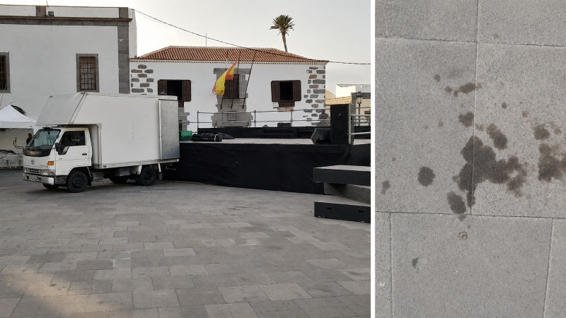 El concejal de Patrimonio Juan Martel  “machaca”  la histórica  Plaza de San Juan de Telde