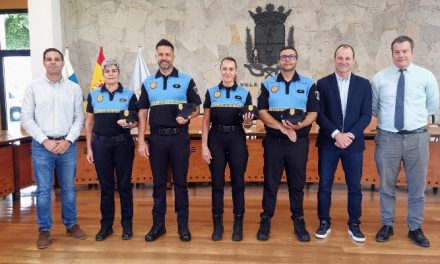 Tres nuevos oficiales toman posesión como agentes de la Policía Local de Agüimes