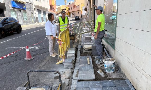 Nuevas actuaciones refuerzan la accesibilidad y la seguridad peatonal en El Carrizal (Ingenio)