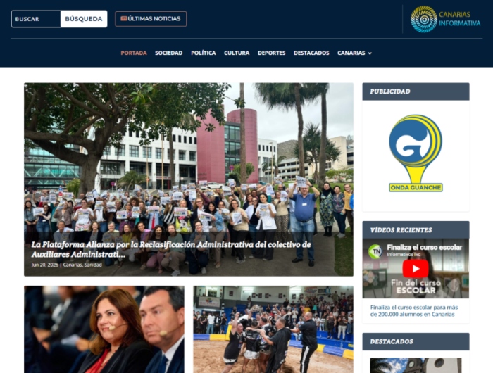 Coincidiendo con su cuarto aniversario Canarias Informativa renueva su imagen corporativa para consolidarse como un medio de comunicación regional de referencia