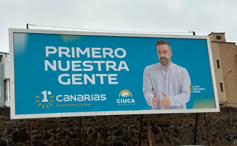 La valla  antes que la gestión: El prematuro asalto publicitario de Peña en Telde
